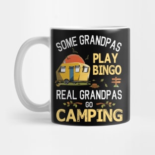 Some Grandpas Play Bingo Real Grandpas Go Camping Happy Summer Camper Gamer Vintage Retro Mug